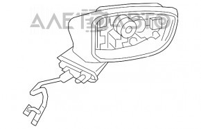 Зеркало боковое правое Mazda 6 17-21 подогрев, BSM