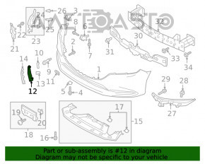 Capacul de bara fata dreapta Mazda 6 18-21 exterior