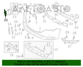 Suport conductă de aer disc frână față dreapta Mazda 6 18-21