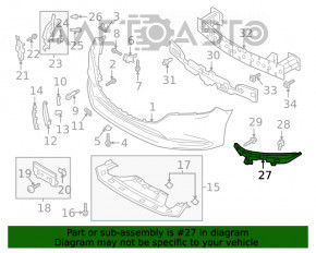 Suportul de bara fata dreapta inferior Mazda 6 18-21