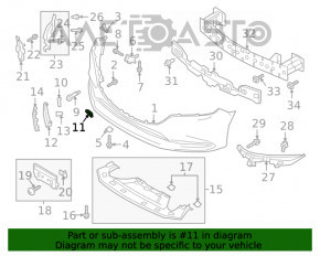 Capacul bara fata dreapta Mazda 6 18-21 interior