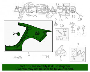 Aripa spate dreapta Mazda 6 18-21.