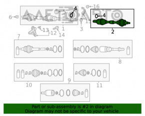 Ax cu semiax frontal stânga Mazda 6 18-21 2.5 manuală