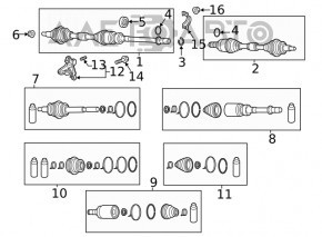 Ax cu semiax frontal stânga Mazda 6 18-21 2.5 manuală