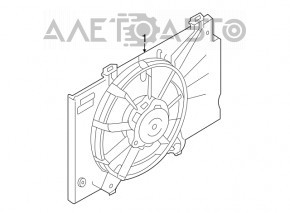 Difuzorul carcasei radiatorului asamblat Ford Ecosport 18-21 1.0T