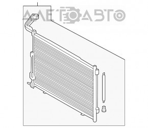 Radiatorul condensatorului de aer condiționat Ford Ecosport 18-21 1.0T