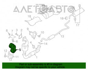 Защита коллектора центральная Ford Ecosport 18-21 1.0T