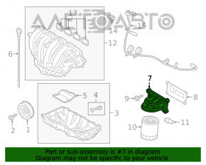 Corpul filtrului de ulei Ford Escape MK4 20- hibrid, plug-In