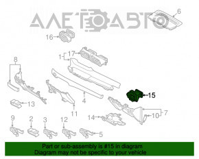 Grila de aerisire din partea dreapta a panoului frontal Mazda CX-5 17- crom