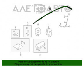 Perna de siguranță airbag, perdea laterală dreapta Infiniti FX35 FX45 03-08.