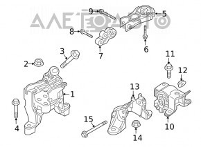 Pernele motorului stânga Mazda 6 18-20 2.5 manuală