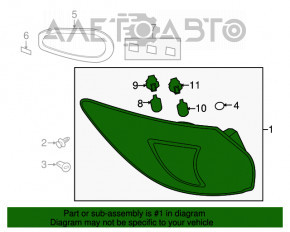 Lampa exterioară aripă dreapta Mazda CX-5 13-16