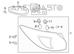 Lampa exterioară aripă dreapta Mazda CX-5 13-16