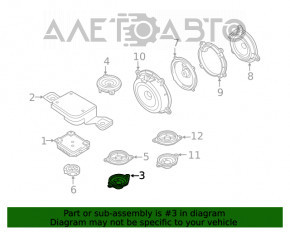 Difuzorul din panoul frontal central al Mazda CX-5 17- BOSE