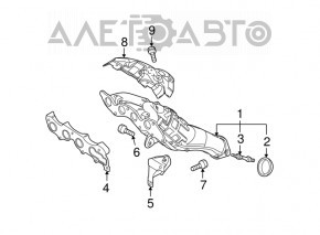 Colector de evacuare cu catalizator pentru Mazda6 09-13 2.5