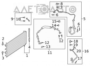 Compresorul cuptorului de aer condiționat Ford Escape MK4 20- hibrid