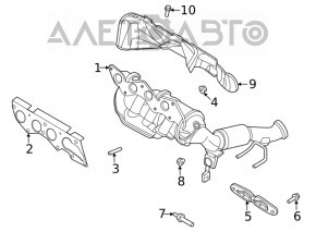 Colector de evacuare cu catalizator pentru Ford Escape MK4 20-22 hibrid