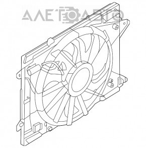 Difuzorul capacului radiatorului gol Ford Escape MK4 20-22 1.5T