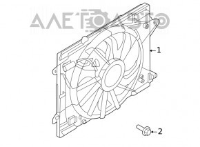 Difuzorul capacului radiatorului gol Ford Escape MK4 20-22 1.5T