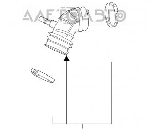 Tubul de admisie pentru Ford Escape MK4 20- hibrid, plug-In