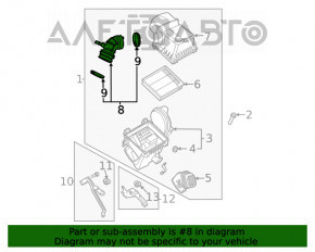 Tubul de admisie pentru Ford Escape MK4 20- hibrid, plug-In