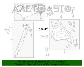 Метизы передних фар 8шт Lexus ES300h ES350 13-18 SIGNEDA