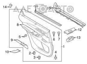 Controlul geamului electric din spate dreapta Mazda CX-9 16-