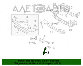 Крепление переднего бампера правое Mazda CX-9 16- новый OEM оригинал