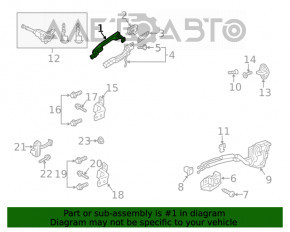 Manerul ușii exterioare față stânga Mazda 6 18-21 keyless