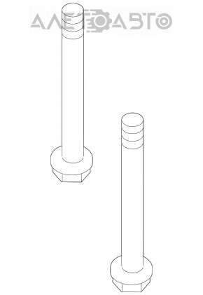 Șuruburile de fixare a brațului frontal, set de 2 bucăți, Ford Explorer 16-19 AWD, 205 mm