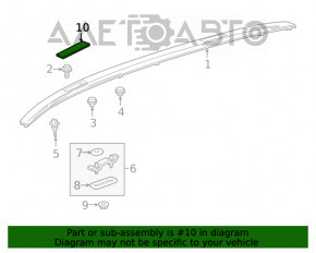 Capacul balustradei din față dreapta Toyota Venza 21-