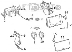 Radio-casetofon Toyota Venza 21- JBL, 12.3 inch.