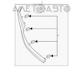 Grila radiatorului stânga Mazda 6 18-21 crom nou neoriginal