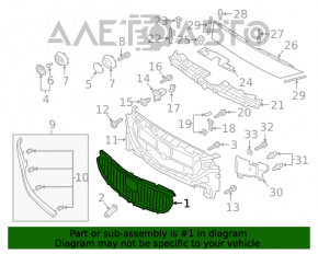 Jaluzele deflectorului radiatorului Mazda 6 18-21, nou, neoriginal