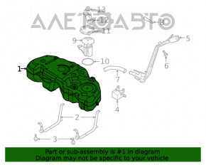 Rezervorul de combustibil Ford Escape MK4 20- hibrid