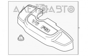 Накладка двигателя VW Touareg 11-17 3.6