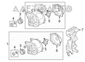 Suportul generatorului VW Touareg 11-17 3.6