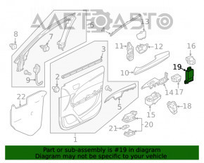 Modulul de control al memoriei oglinzii, partea din față stânga/șofer Acura MDX 14-20