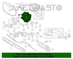 Blocare ușă spate stânga VW Touareg 11-17