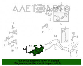 Mânerul ușii interioare din spate stânga pentru Honda Accord 18-22.