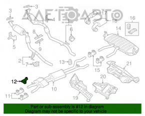 Suport de montare a traseului de evacuare frontal pentru VW Touareg 11-17 3.6