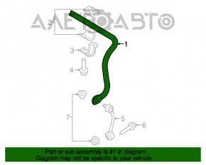 Stabilizator spate VW Touareg 11-17 verde 25mm