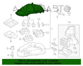 Capacul cutiei de siguranțe sub capotă pentru VW Touareg 11-17