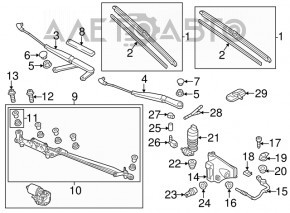 Filtrul rezervorului de spălare a parbrizului pentru VW Touareg 11-17