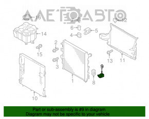 Suport radiator stânga jos VW Touareg 11-17 3.6 aluminiu