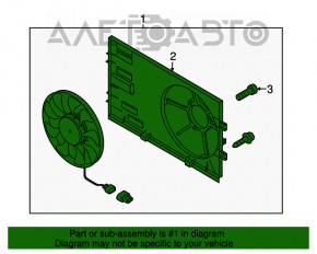 Difuzorul carcasei radiatorului asamblat VW Touareg 11-17 3.6 600W