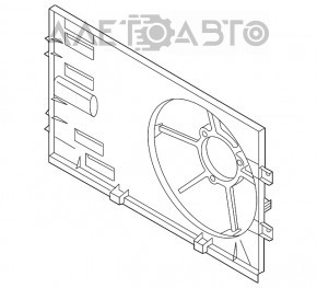 Difuzorul capacului radiatorului gol VW Touareg 11-17