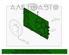 Difuzorul capacului radiatorului gol VW Touareg 11-17