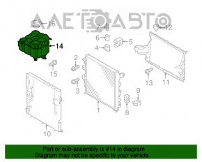 Rezervor de expansiune pentru răcire VW Touareg 11-17 3.6 cu capac