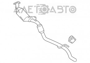 Tubul de admisie cu catalizator frontal pentru VW Touareg 11-17 3.6